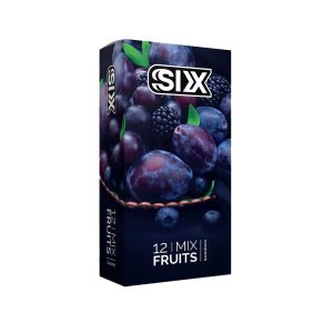خرید کاندوم میوه ای سیکس مدل MIX FRUITS بسته 12 عددی
