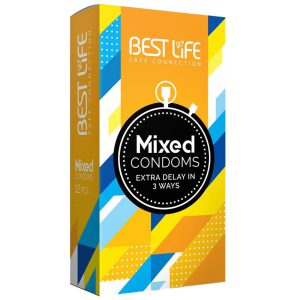 خرید کاندوم میکس میوه ای بست لایف BEST LIFE MIXED بسته 12 عددی